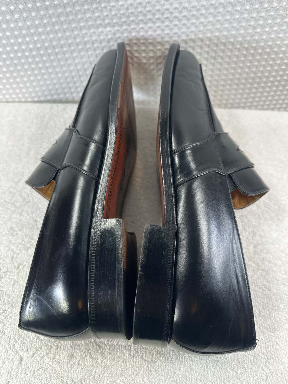 Caporicci Black Leather Penny Loafers Made in Italy - Picture 6 of 16